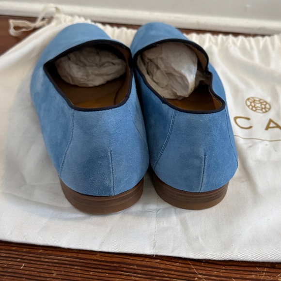 Socapri Men's Blue Suede Loafers Shoes New 12 w/ Dustbag - Picture 3 of 11